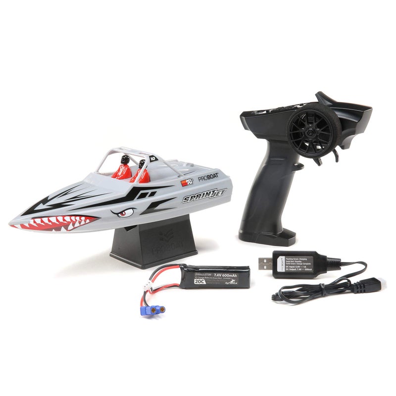 Pro Boat قارب برو بوت سبرينتجت 9" قارب نفاث عميق ذاتي الاستقامة جاهز للتشغيل فضي PRB08045T1 - Image 3